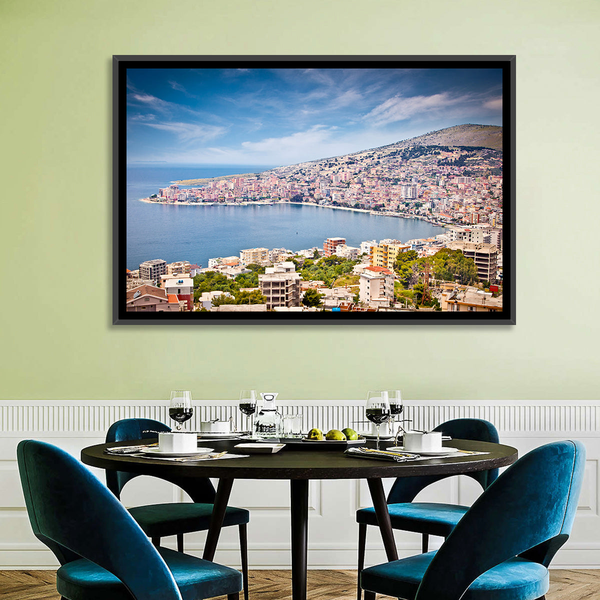 Saranda Bay Cityscape Wall Art