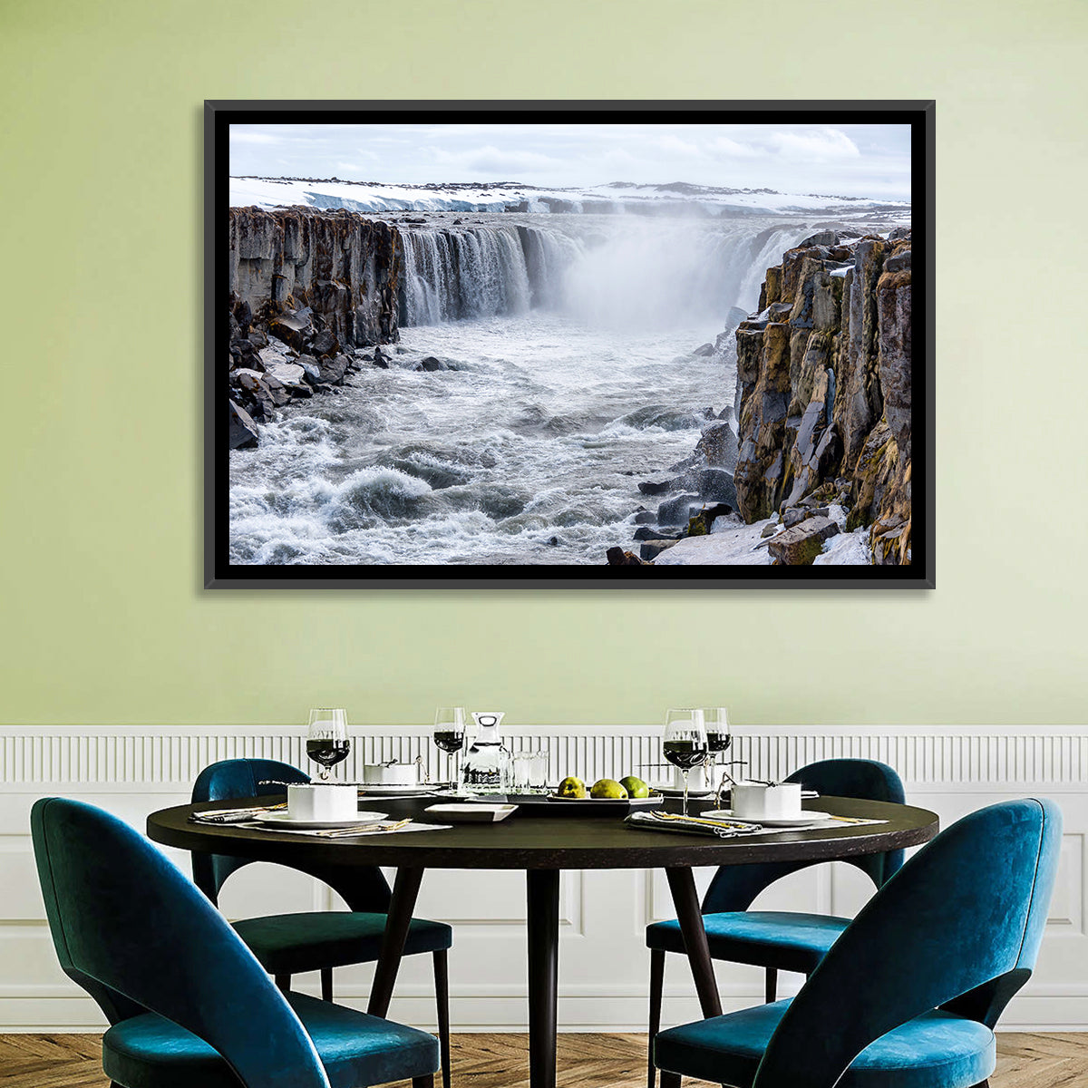 Selfoss Waterfall, Iceland Wall Art in a room, landscape