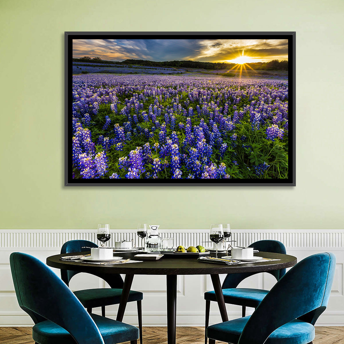 Bluebonnet Field Texas Wall Art