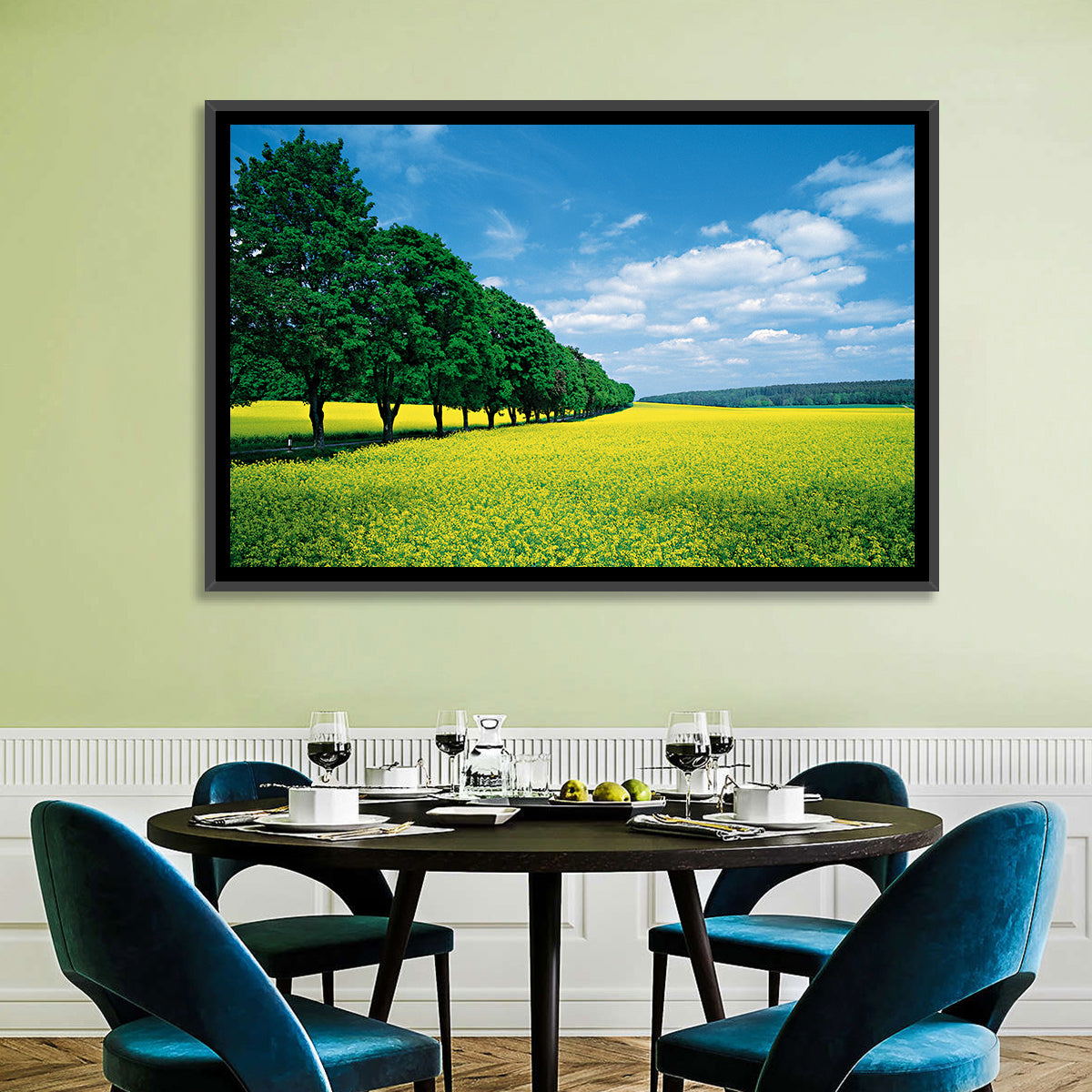 Spring Field of Yellow Flowers Wall Art