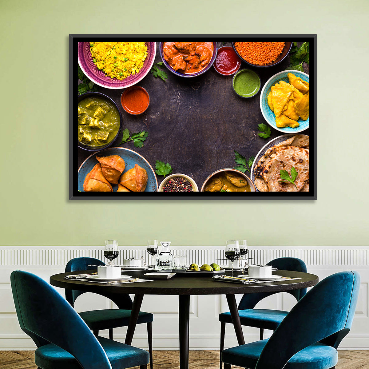 Indian Feast Flat-lay Wall Art