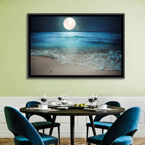 Beach Night & Moon Wall Art