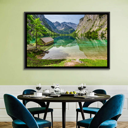 Obersee Boathouse Reflection Wall Art