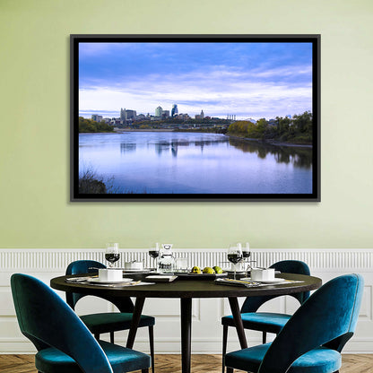 Kansas City Skyline at Dusk Wall Art