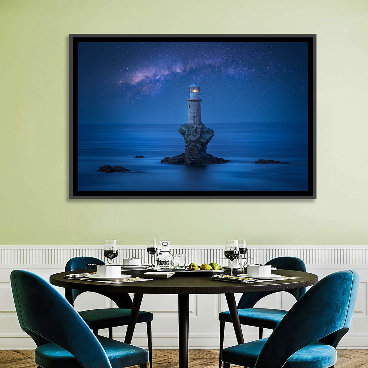 Tourlitis Lighthouse Nightscape Wall Art