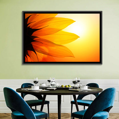 Backlit Sunflower Petals Wall Art