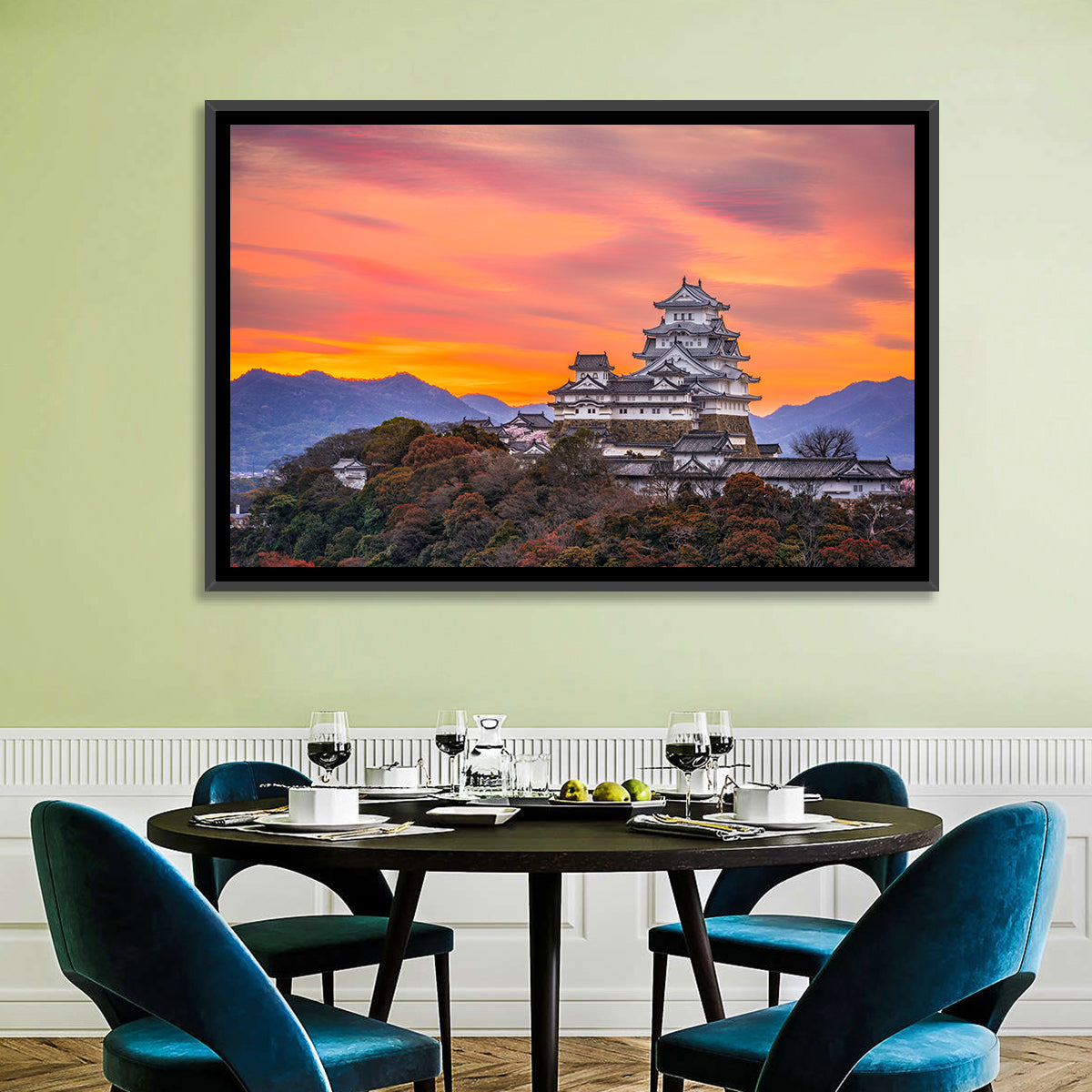 Himeji Castle at Sunrise Wall Art
