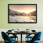 Punakha Dzong at Golden Hour Wall Art