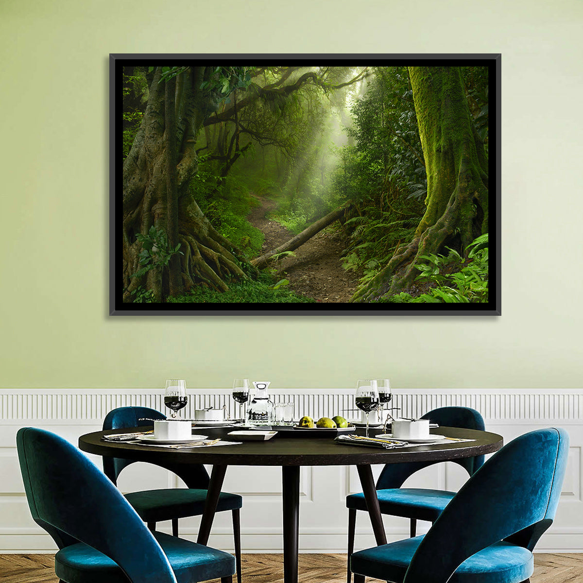 Moss-covered Rainforest Path Wall Art