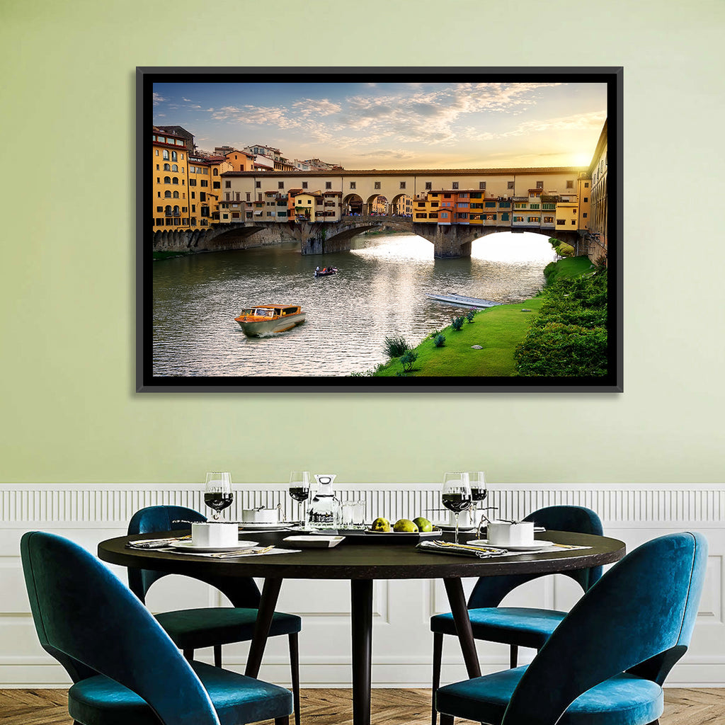 Ponte Vecchio at Golden Hour Wall Art
