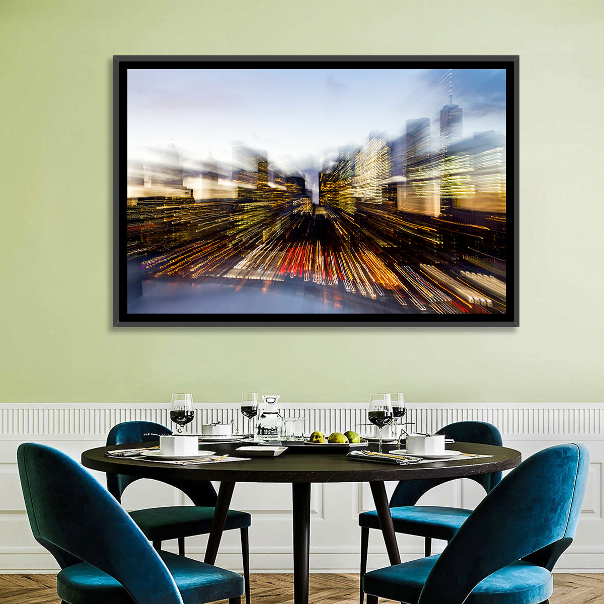 Blurred Skyline Abstract Wall Art