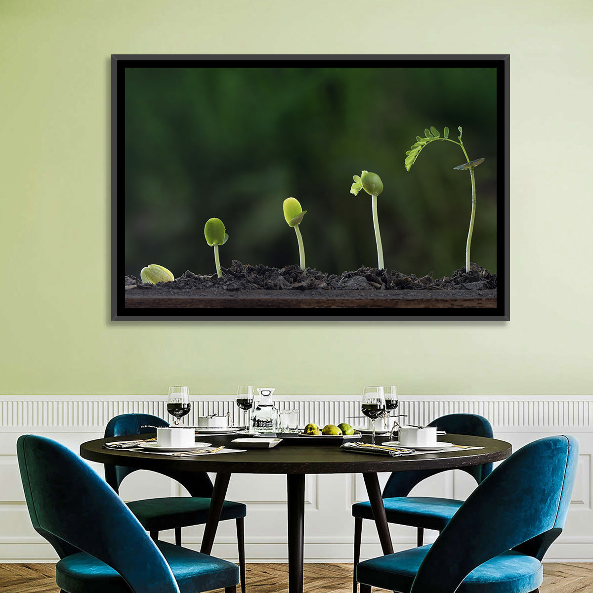 Five-stage Plant Growth Wall Art