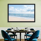 Minimalist Sandy Beach and Gentle Waves Wall Art