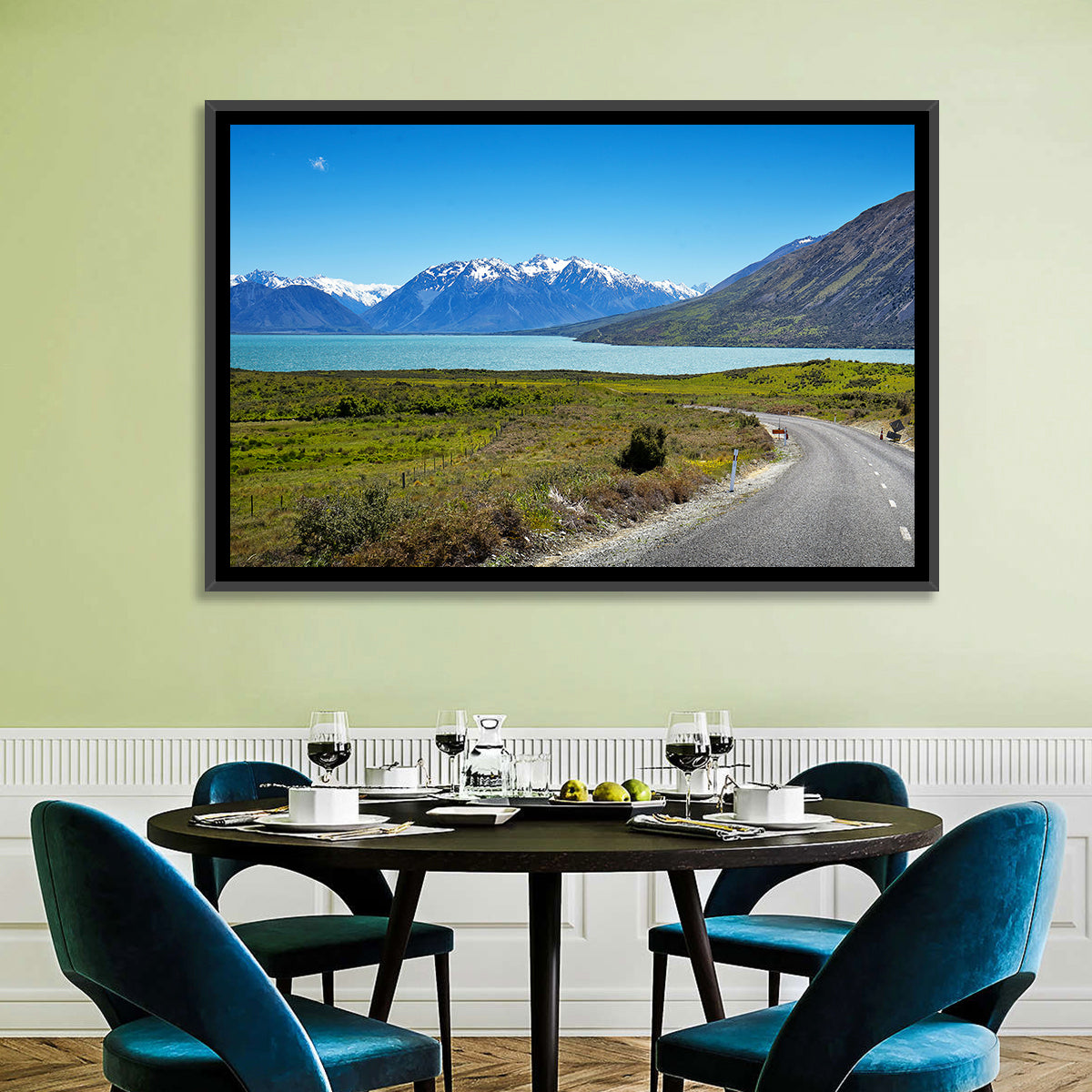 Winding Road at Lake Ohau Wall Art