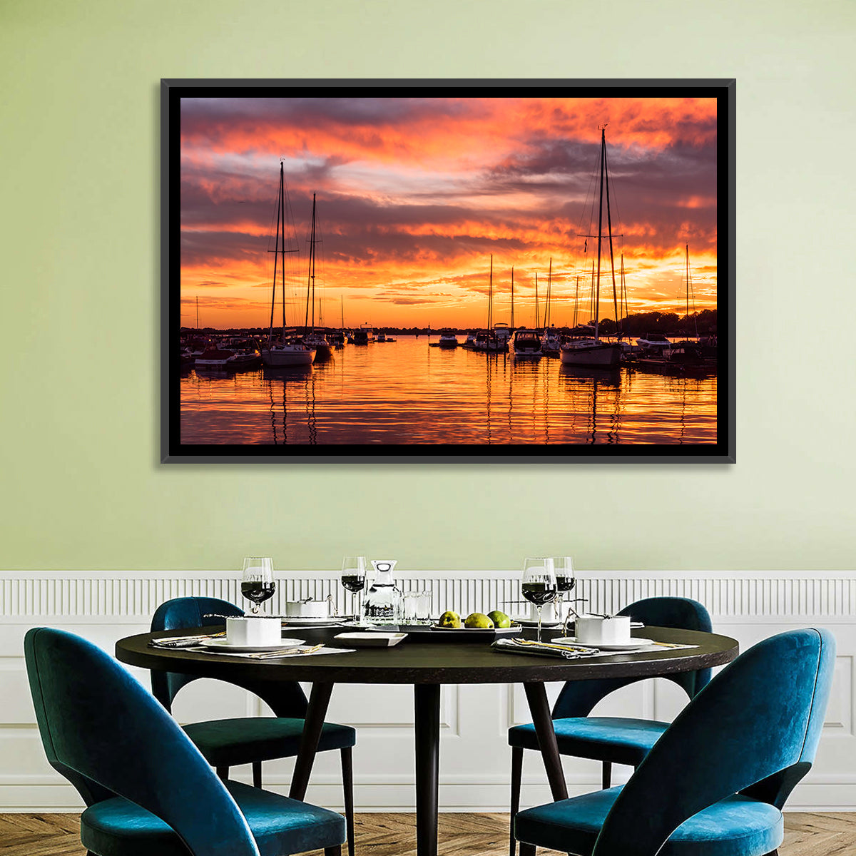 Lake Norman Harbor Sunset Wall Art