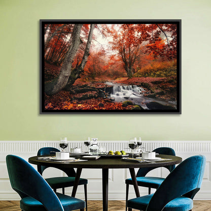 Autumn Forest Creek Wall Art