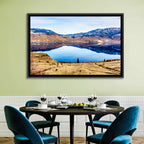 Kamloops Lake Sunset with Snow Capped Peaks Wall Art