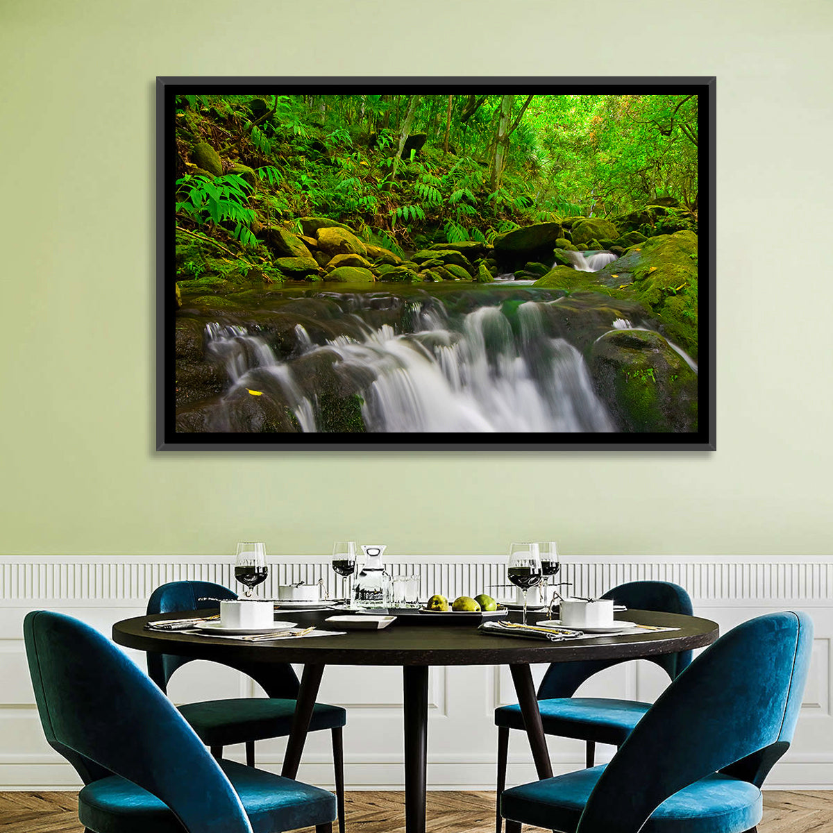 Emerald Jungle Stream Wall Art