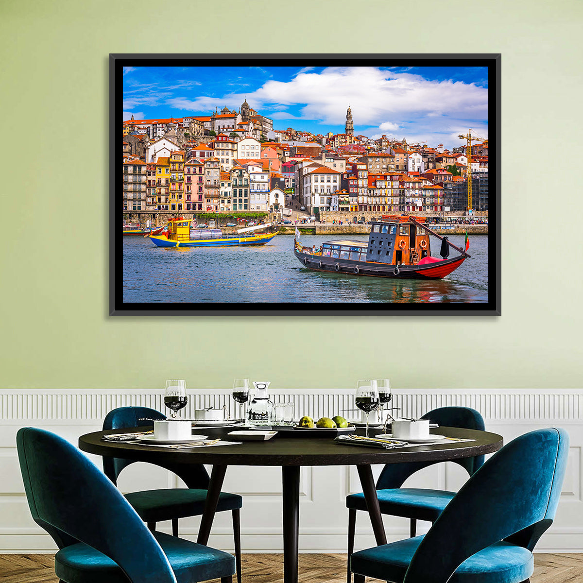 Porto Old Town Douro Riverfront Wall Art