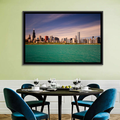 Chicago Skyline Above Lake Michigan Wall Art