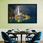 Lake Oeschinen Waterfall Reflection Wall Art