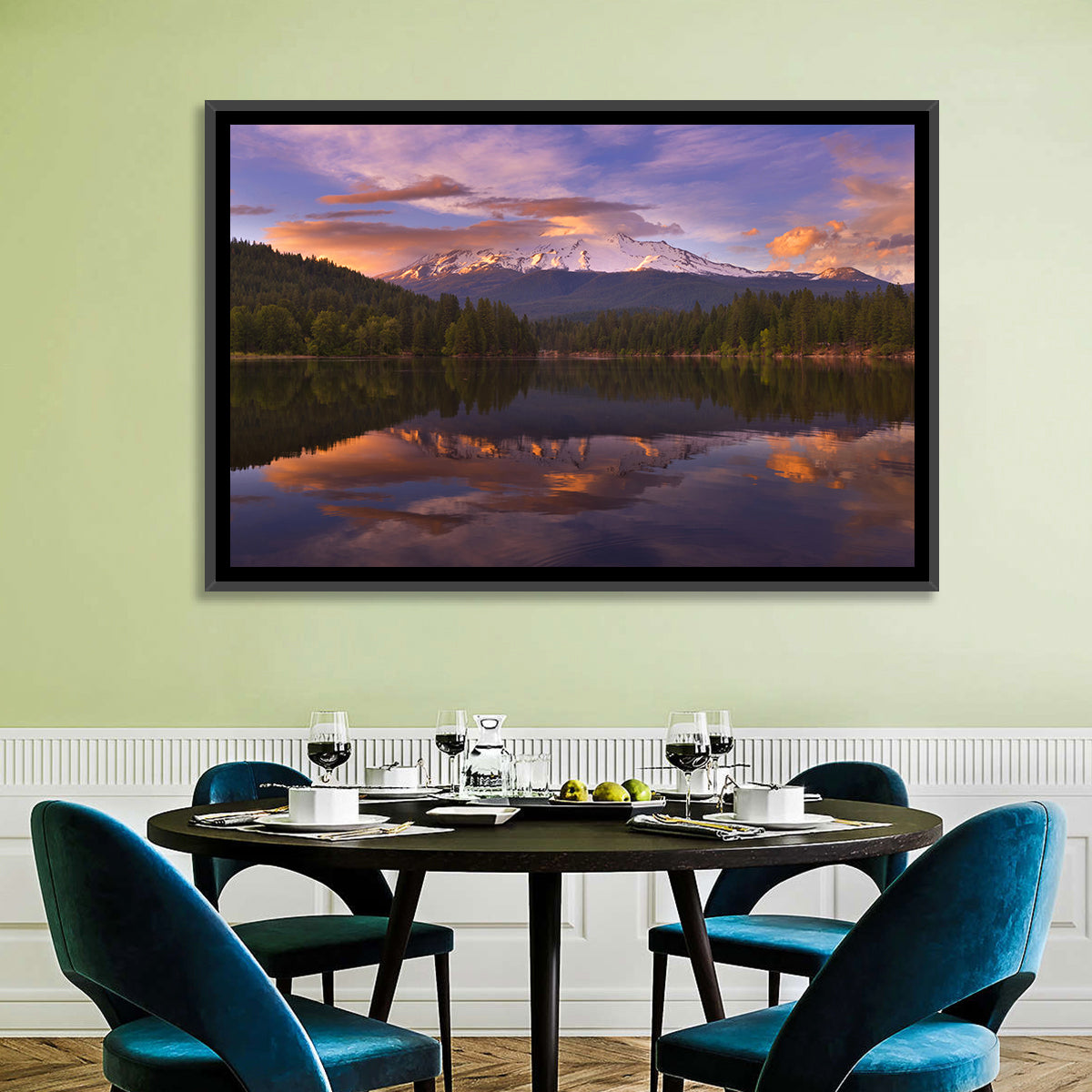 Mt Shasta Over Lake Siskiyou Wall Art