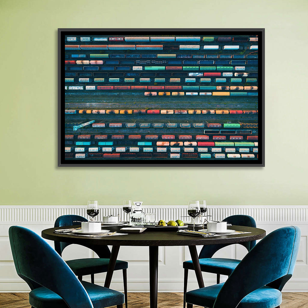Aerial Freight Train Lines Wall Art