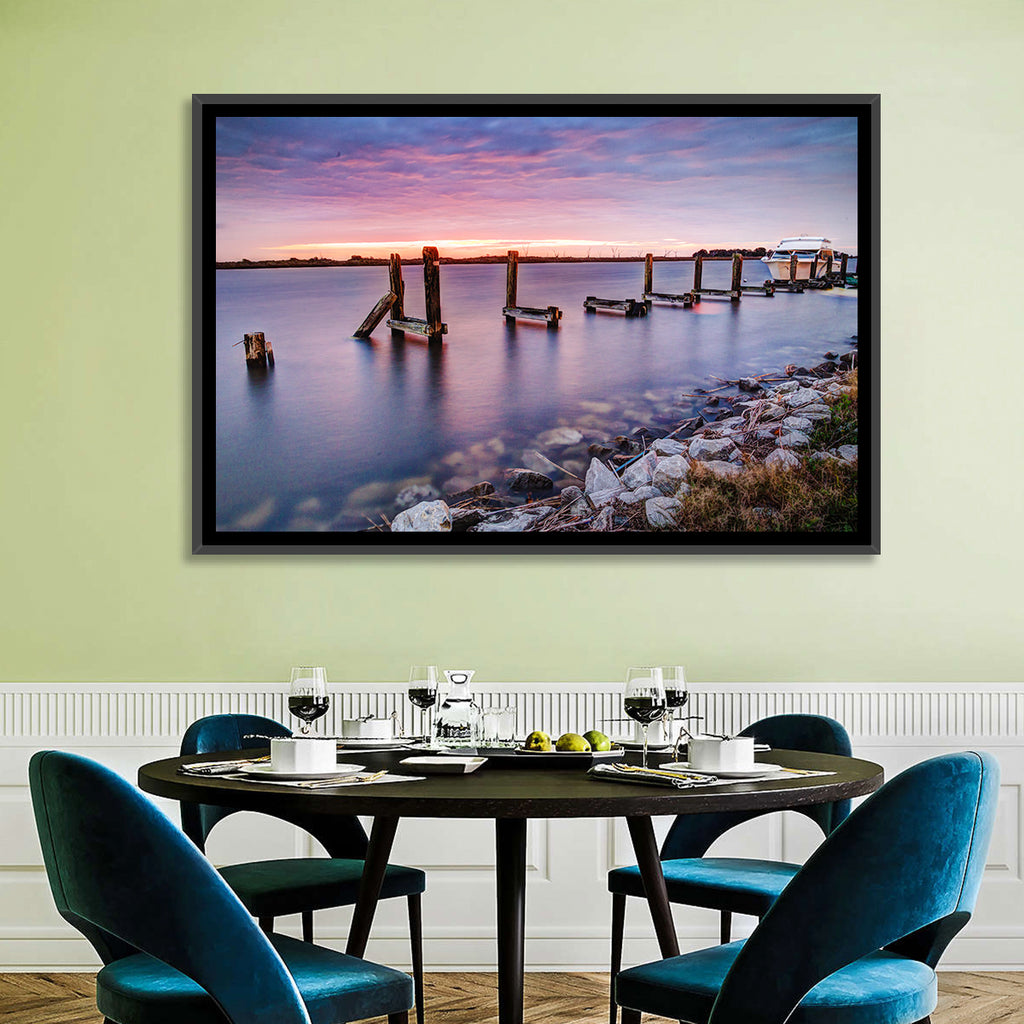 Bayou Lafourche Dock Sunrise Wall Art