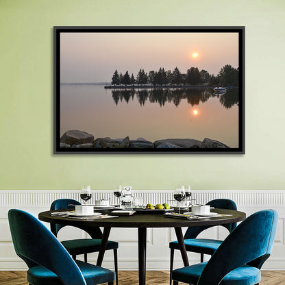 Sylvan Lake Sunset Reflection Wall Art
