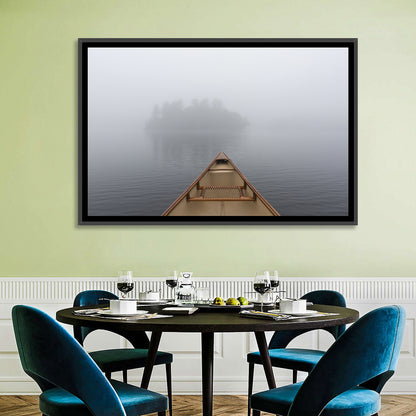 Canoe on Misty Ontario Lake Wall Art