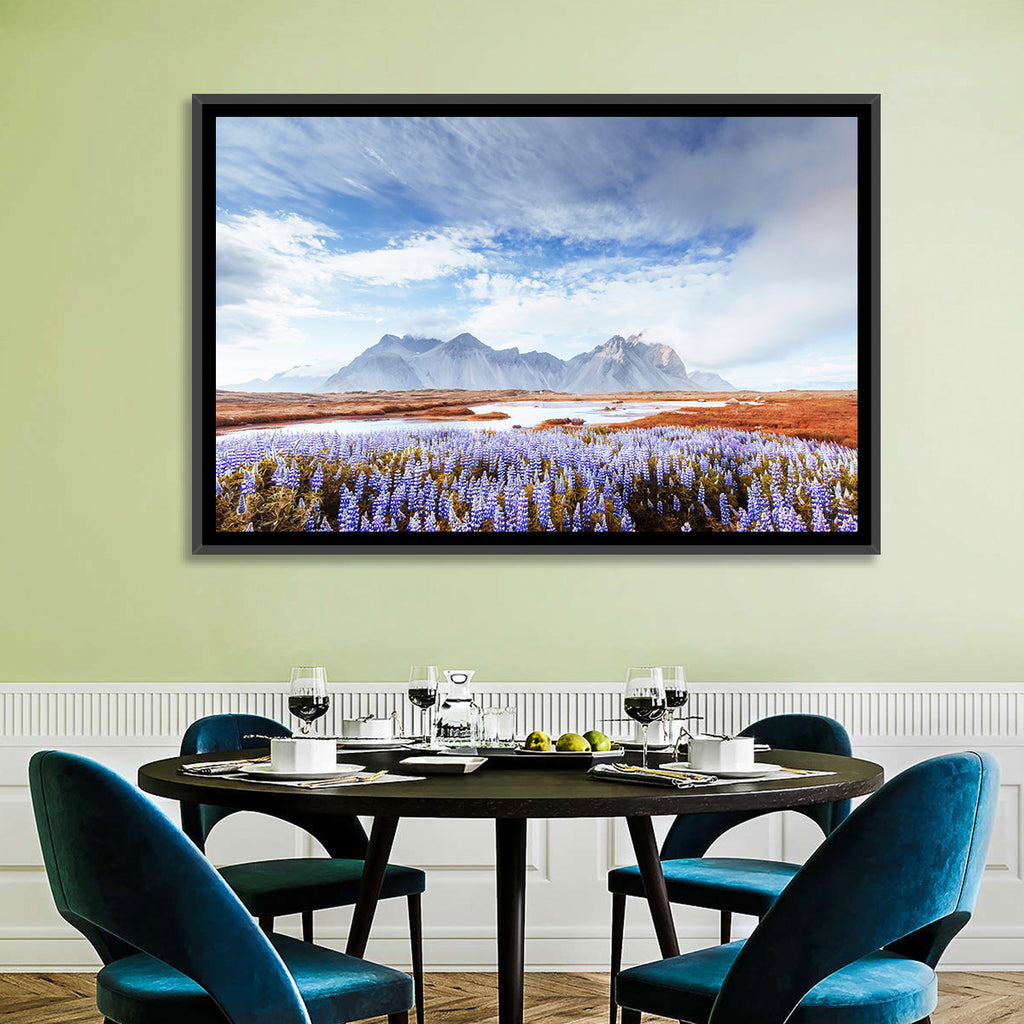 Lupine Fields at Vestrahorn Wall Art