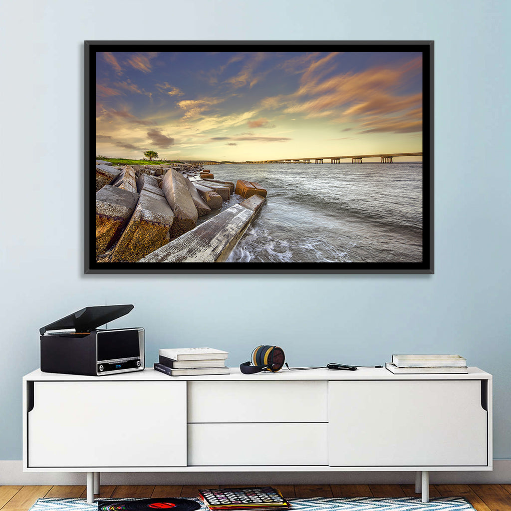 Nassau County Causeway at Sunset Wall Art