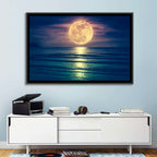 Supermoon Over Calm Sea Wall Art