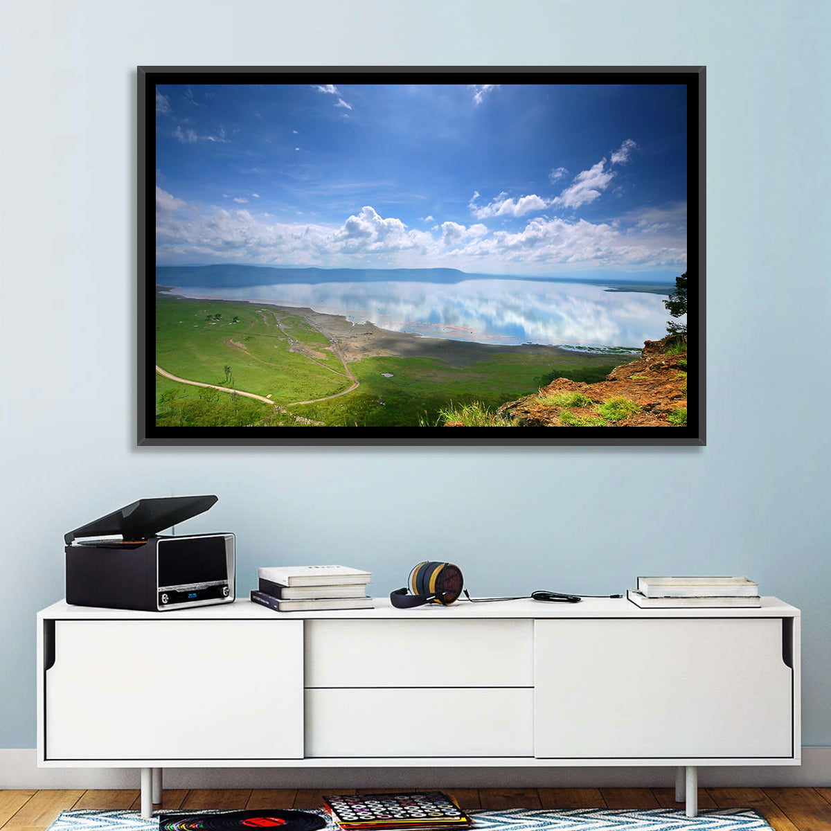 Lake Nakuru Cliffside Reflection Wall Art