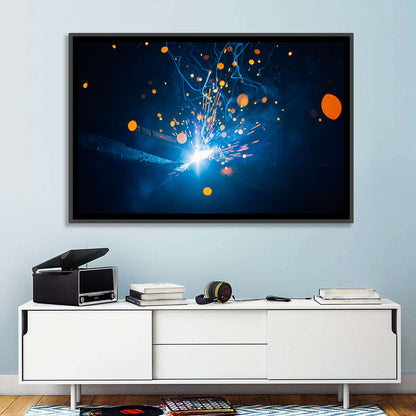 Welding Sparks Close-up Wall Art