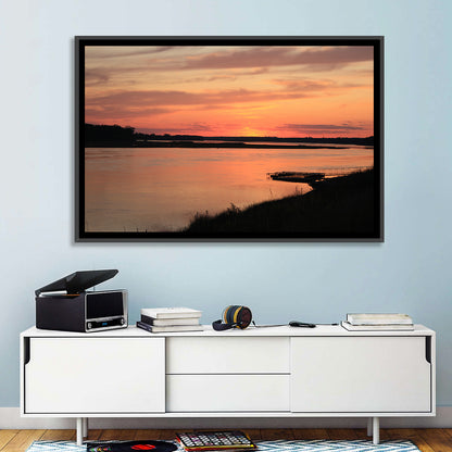 Missouri River Sunset at Dusk Wall Art