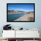Mount Aeolus Over Athabasca Riverbank Wall Art