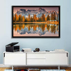 Antorno Lake Autumn Reflection Wall Art