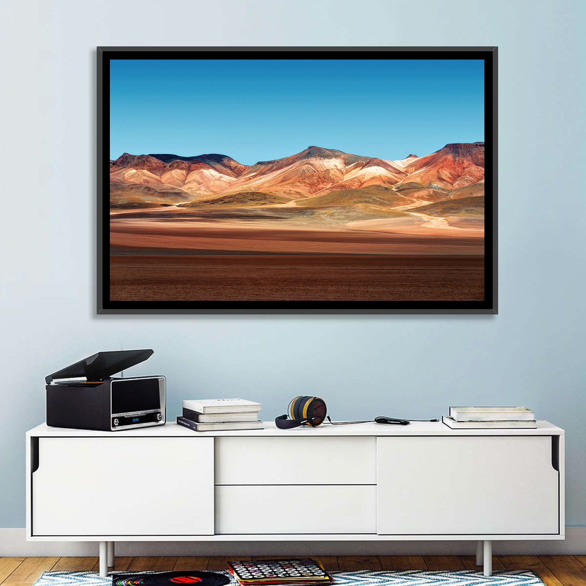 Atacama Desert Ridges Wall Art in a room, landscape