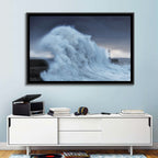 Lighthouse in a Sea Storm Wall Art