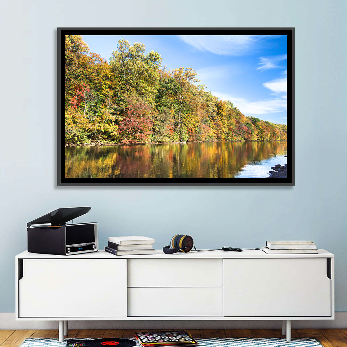 Lake Surprise Autumn Reflection Wall Art