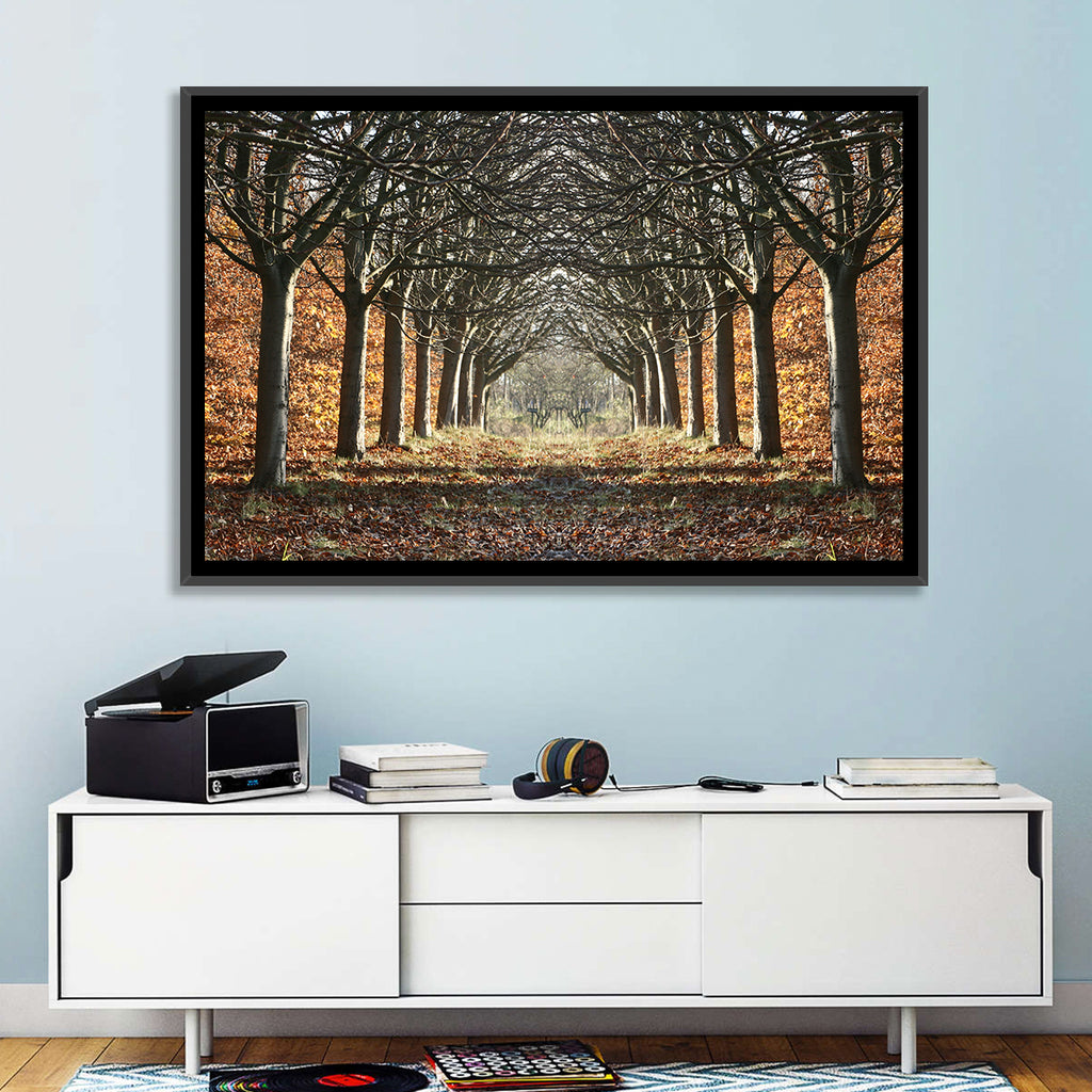Danish Autumn Tree-lined Path Wall Art