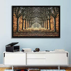 Danish Autumn Tree-lined Path Wall Art