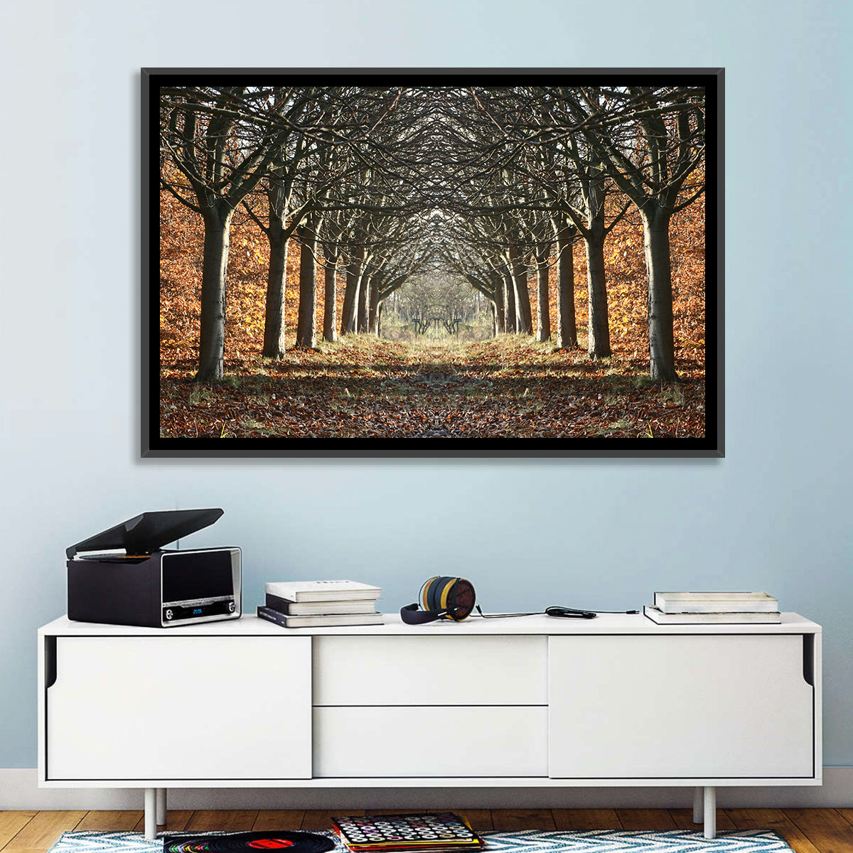 Danish Autumn Tree-lined Path Wall Art
