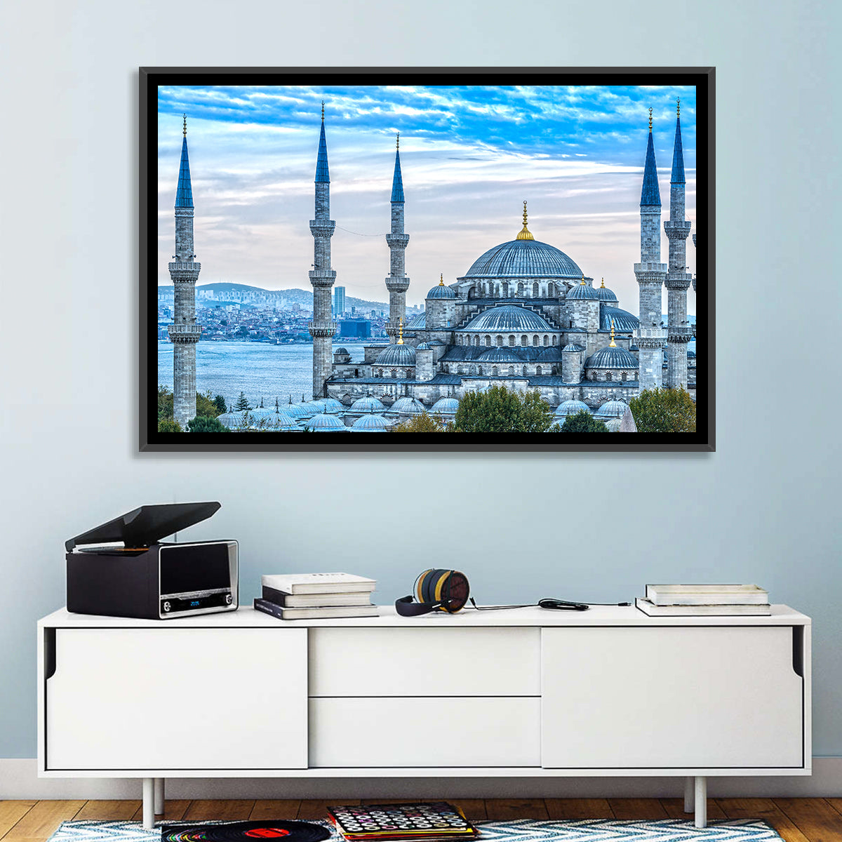 Blue Mosque Istanbul Wall Art in a room, landscape