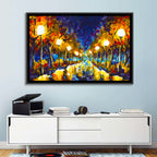 Autumn Evening Park Path Wall Art