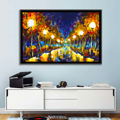 Autumn Evening Park Path Wall Art