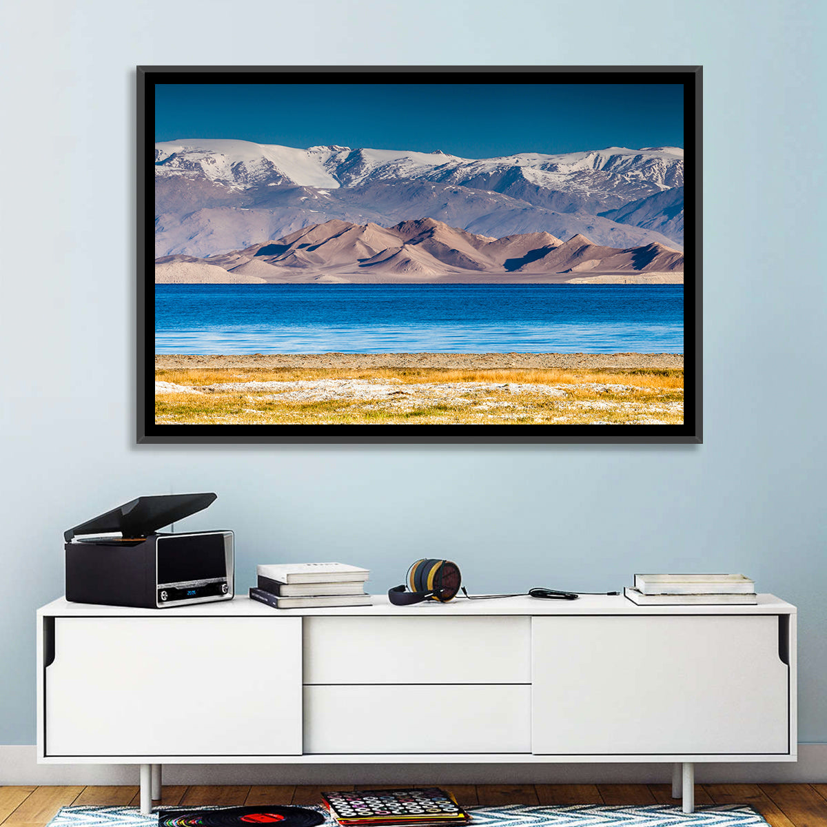 Karakul Lake Pamir Range Wall Art in a room, landscape