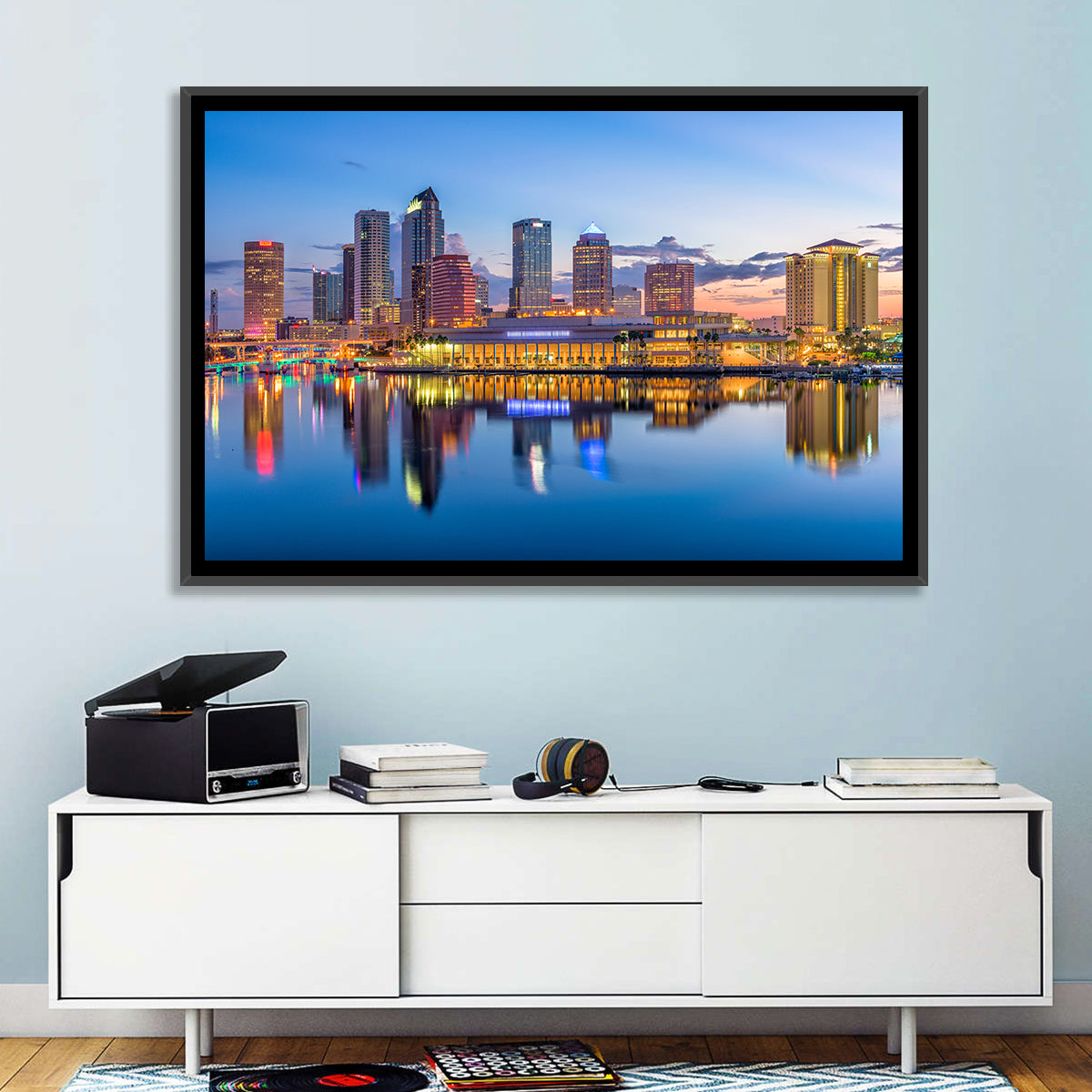 Tampa Twilight Skyline Wall Art
