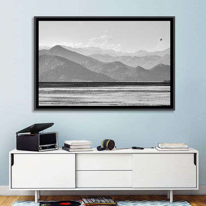 Skadar Lake Monochrome Landscape Wall Art